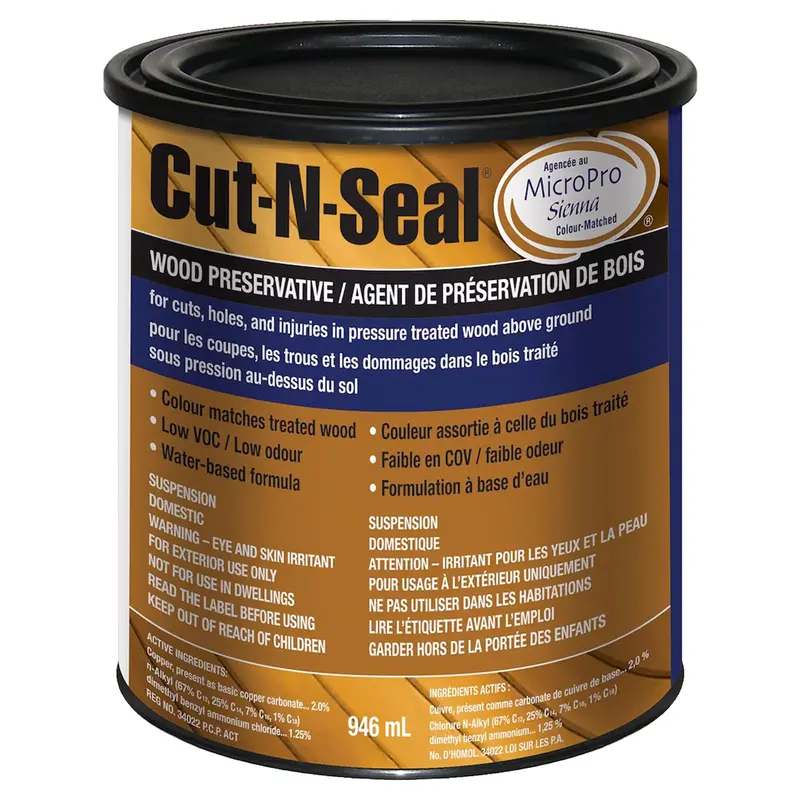 Cut-N-Seal Sienna Cedar Brown Wood End Grain Sealer – 946 Ml 1