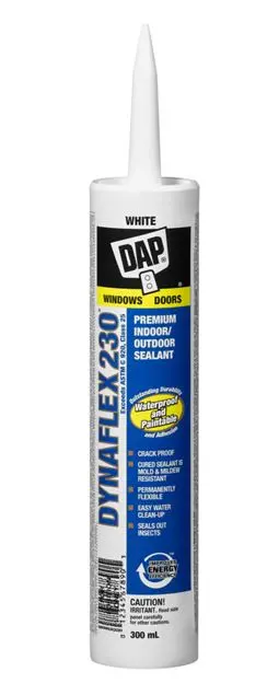 Dap Dynaflex 230 Premium Indoor/Outdoor Sealant – White, Flexible & Paintable 1