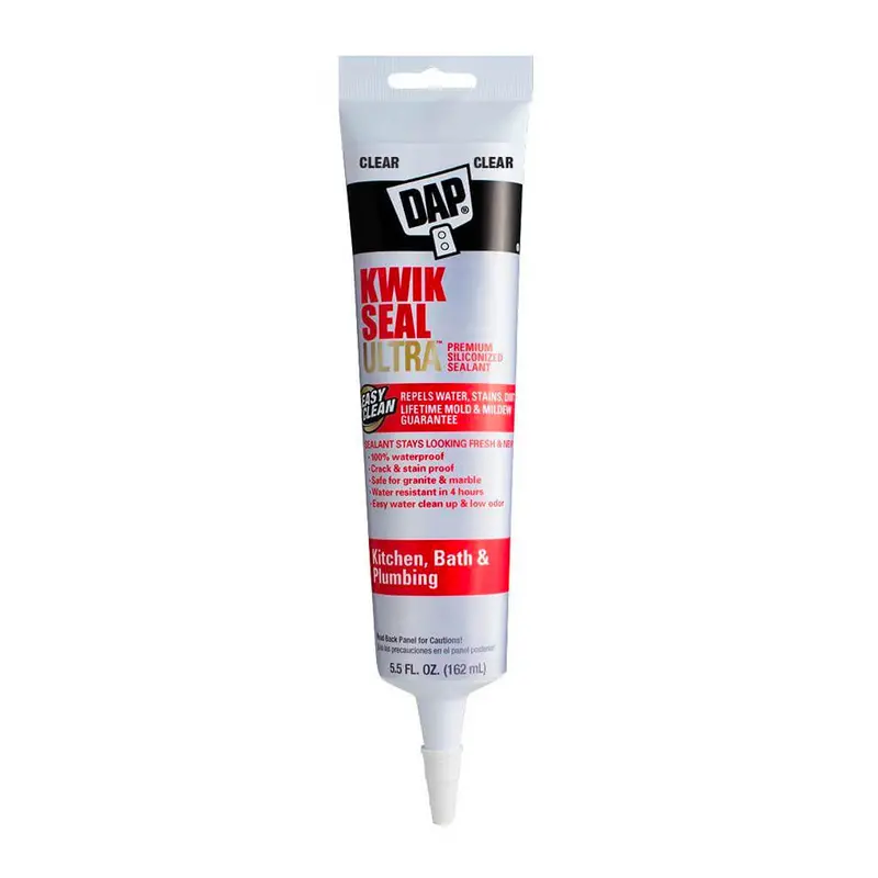 Dap Kwik Seal Ultra Clear Siliconized Sealant For Kitchen, Bath & Plumbing – 162 Ml 1