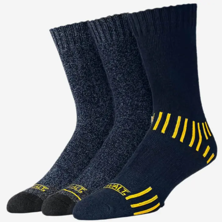 Dewalt Cotton-Blend Work Socks – Blue, 3-Pair Pack 1