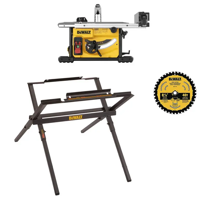 Dewalt Dwe7485Ws 8-1/4-Inch Corded Table Saw – Includes Stand, Blade, And Onboard Storage 1
