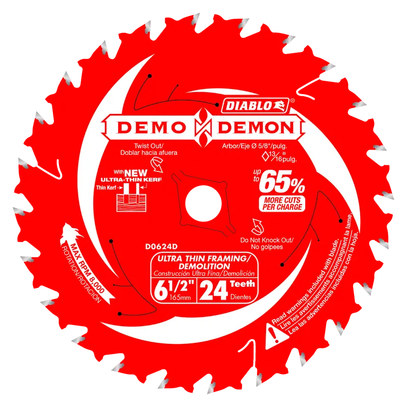 Diablo 6-1/2 In X 5/8 In Compact Circular Saw Blade – 8000 Rpm For Trim Work 1