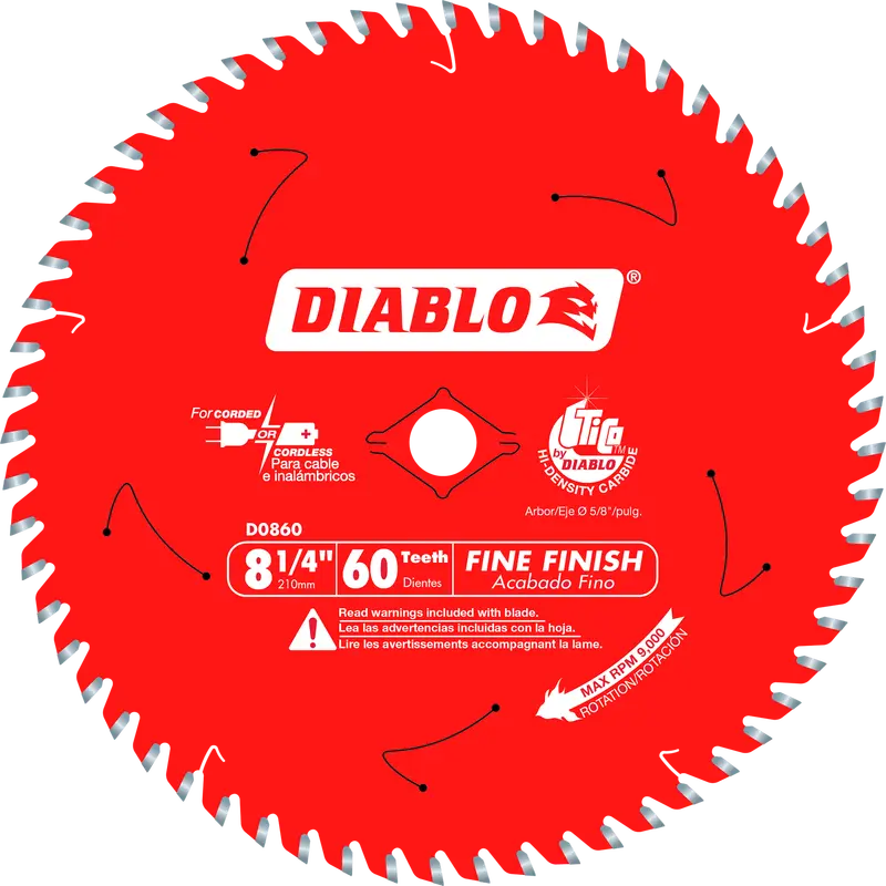 Diablo 8-1/4 In X 5/8 In Circular Saw Blade – 9000 Rpm Precision Cutting 1