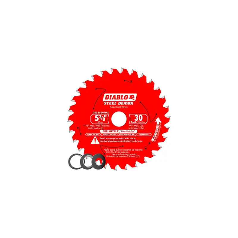Diablo D053830Fmx – 5-3/8" 30-Tooth Metal-Cutting Saw Blade Featuring High-Density Carbide 1