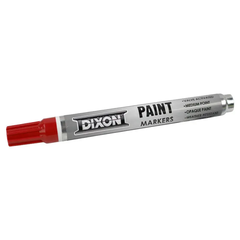 Dixon 80221 Red Permanent Paint Marker – Mark-All Series 1