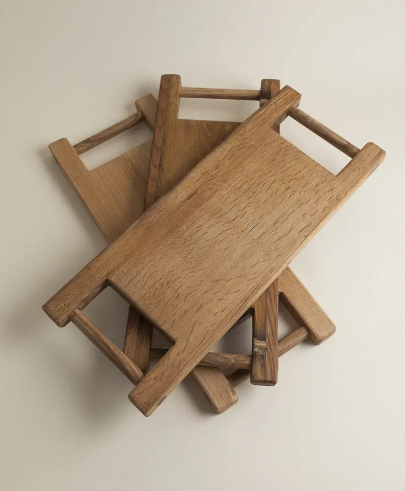 Double-Spindle Wooden Serving Board 1