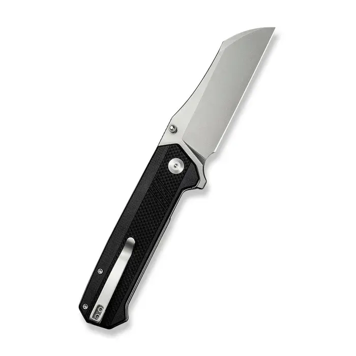 Draxor Sheepsfoot Folding Knife – 3.7" Satin 9Cr18Mov Blade, Black G10 Handle With Flipper/Thumb Stud 1