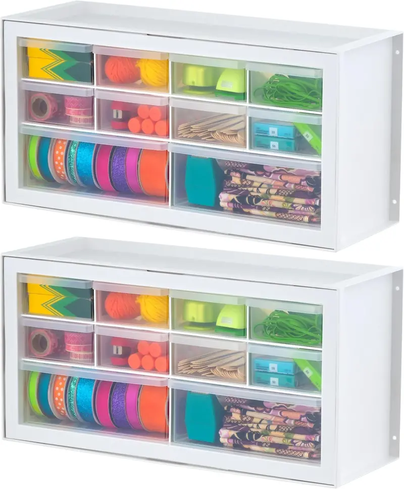 Dual-Pack 10-Drawer Small Parts Organizer For Crafters And Technicians 1