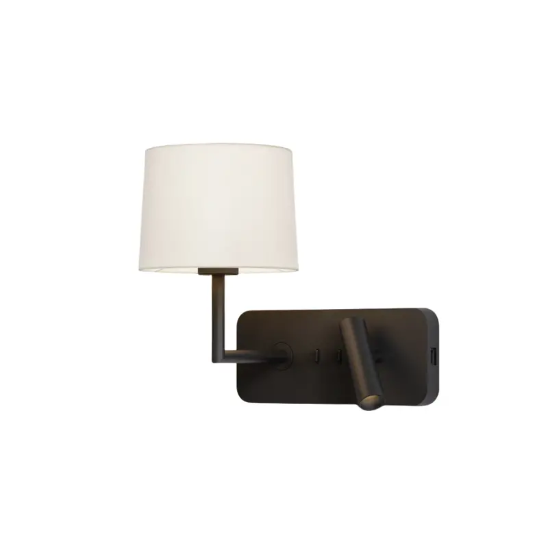 Dual Usb Reading Lamp With Drum Shade (177Mm) 5