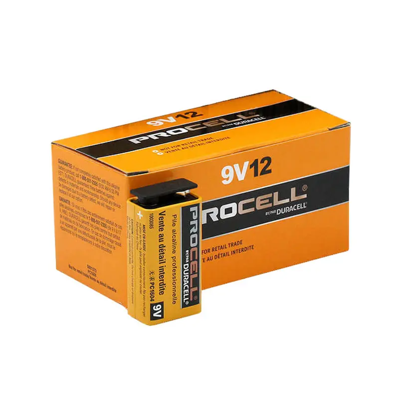 Duracell Procell Alkaline 9V Snap-Contact Battery (12-Pack) 1