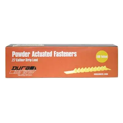 Duradrive 0.27 Cal. Yellow Powder-Actuated Fastener Strips – 10-Shot, 100-Pack 1