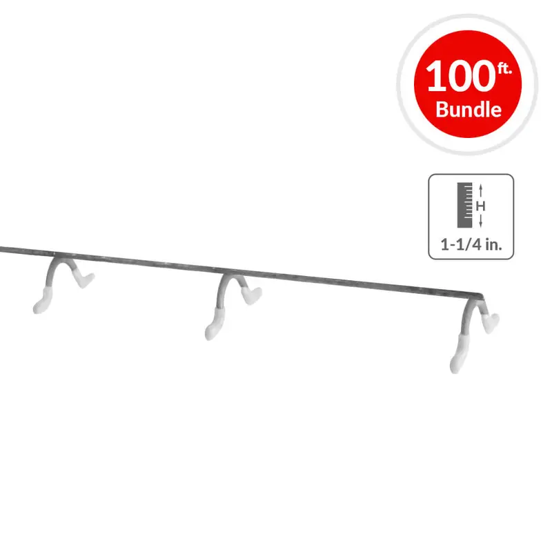 Duradrive 1.25-Inch White Dipped-End Continuous Slab Rebar Chair – 100-Foot Bundle 1