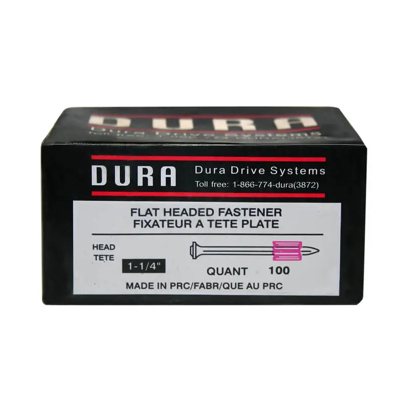 Duradrive 1.25-Inch X 0.3-Inch Bright Flat-Head Fluted Drive Pins 1