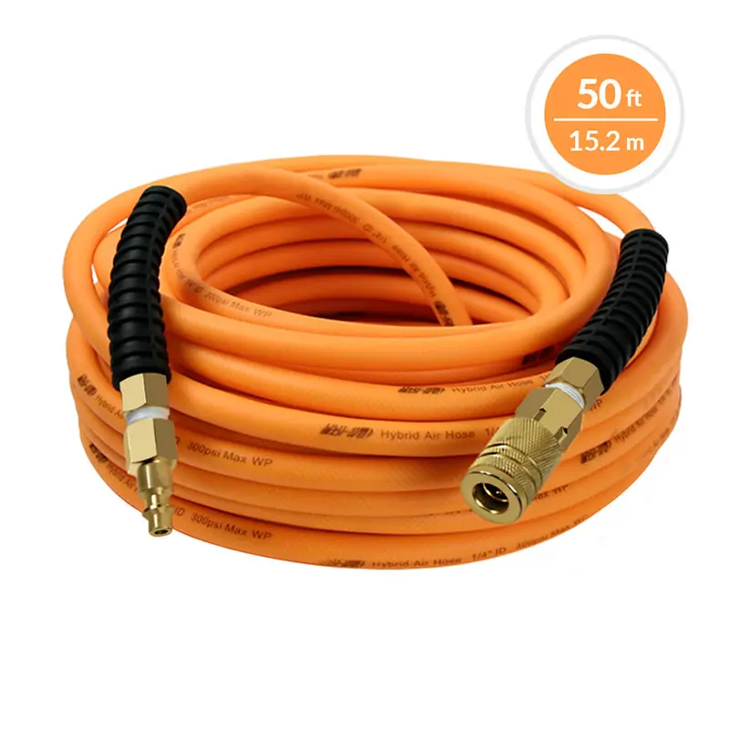 Duradrive 1/4-Inch × 50-Foot Flexible Polymer Air Hose Featuring Swivel Fitting 1