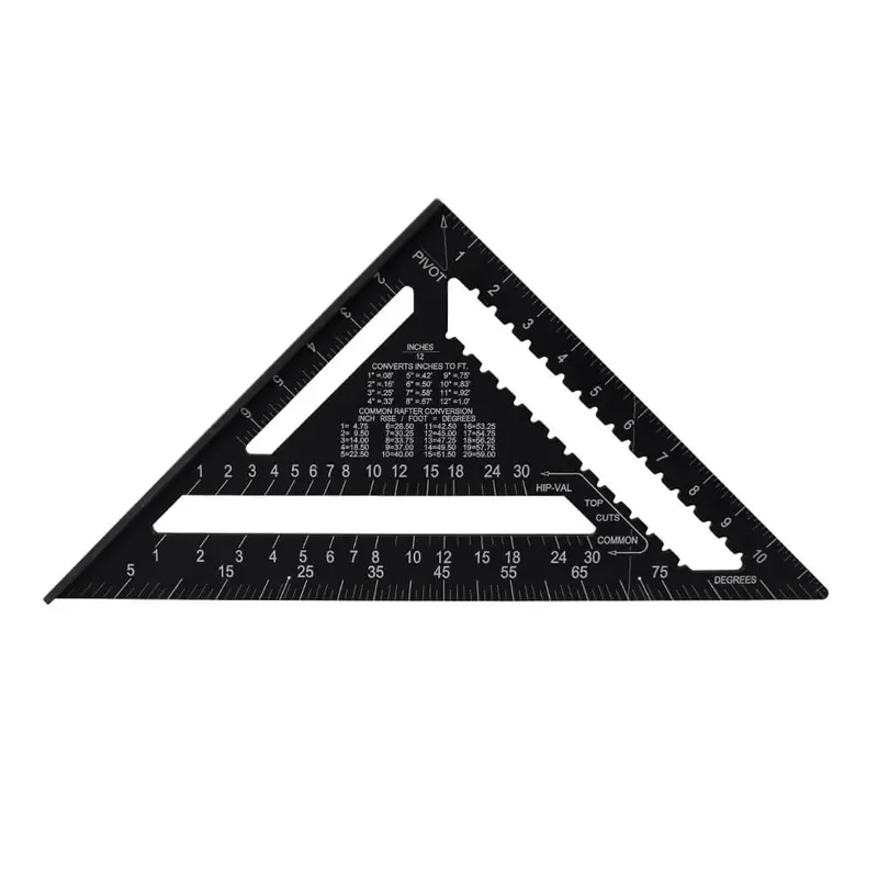Duradrive 12-Inch Hi-Visibility Laser-Etched Wide-Flange Rafter Square 1
