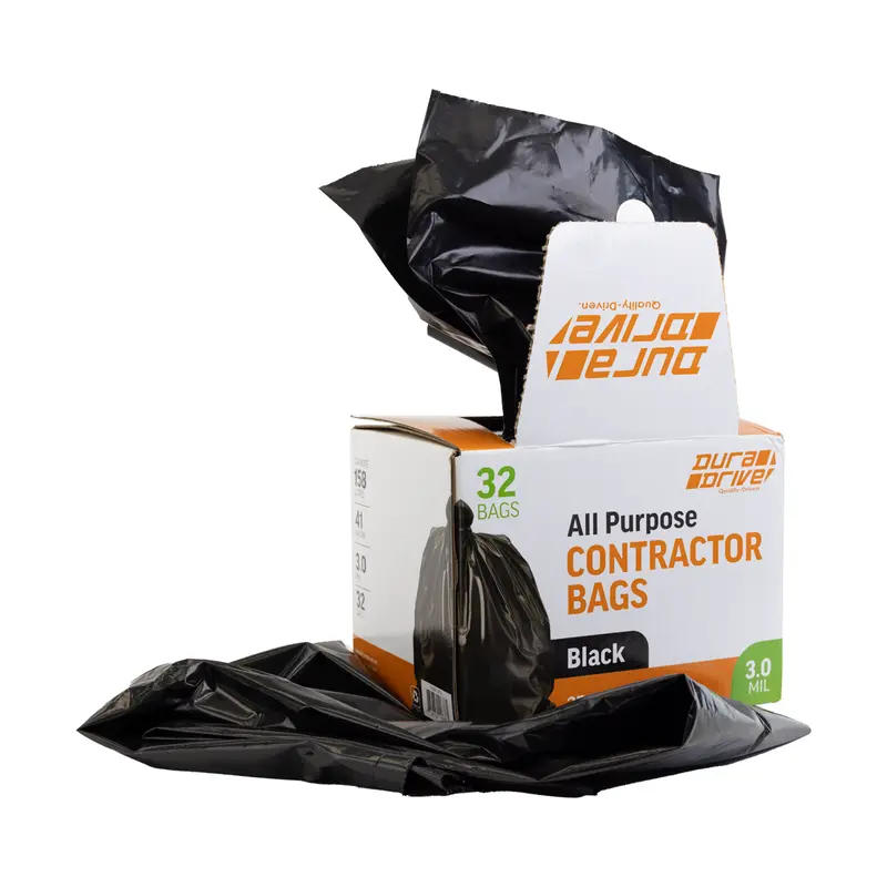Duradrive 158L Black Garbage Bags – 32-Count, 3.0 Mil Thickness 1