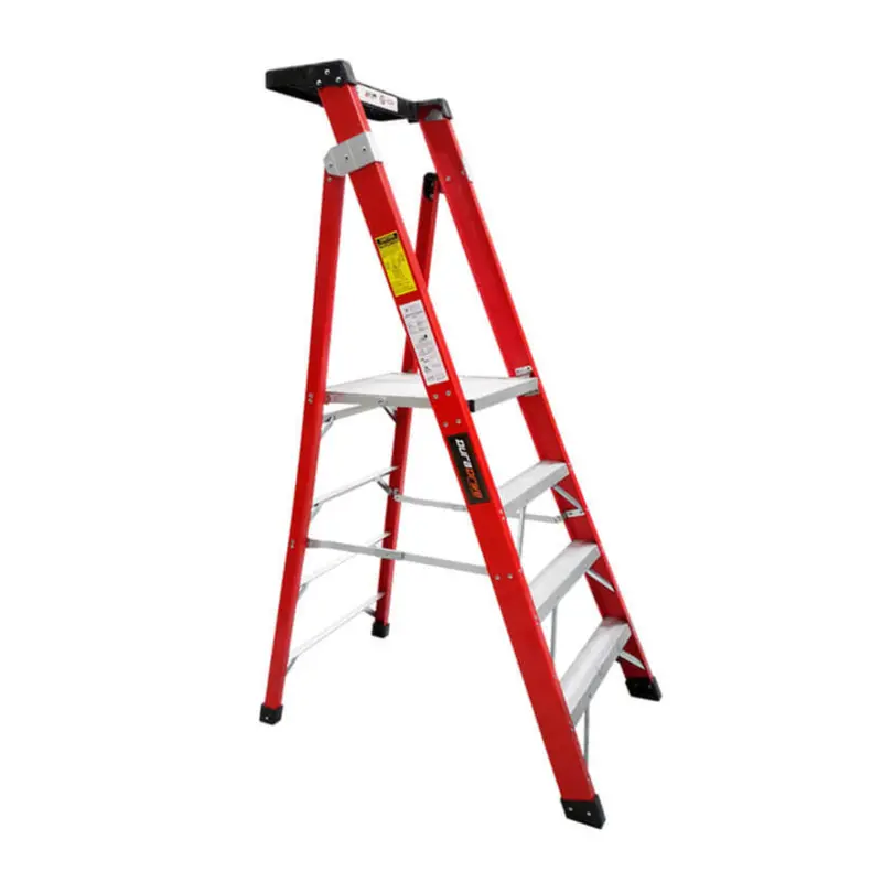 Duradrive 4-Foot Fiberglass Platform Ladder – Grade 1A, 300-Lb Load Capacity 1