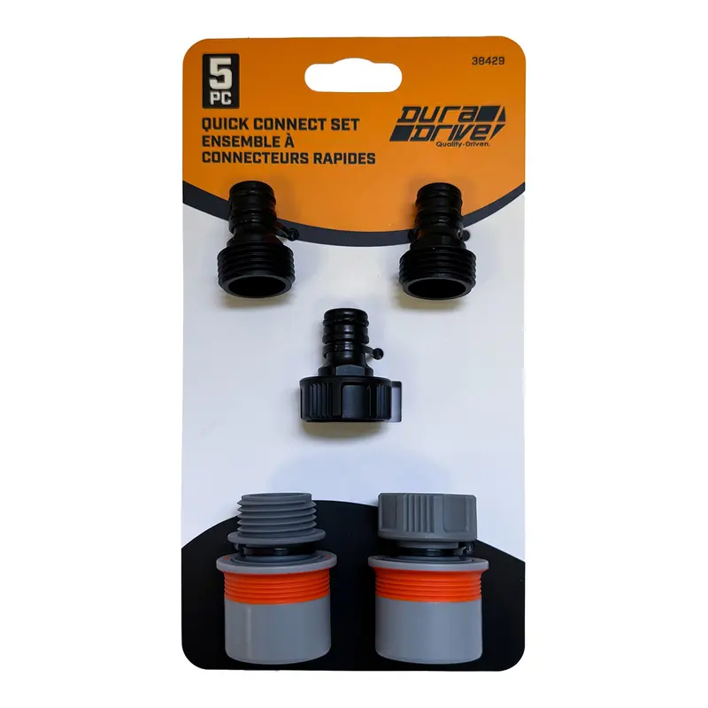 Duradrive 5-Piece Quick-Connect Garden Hose Adapter Kit 1