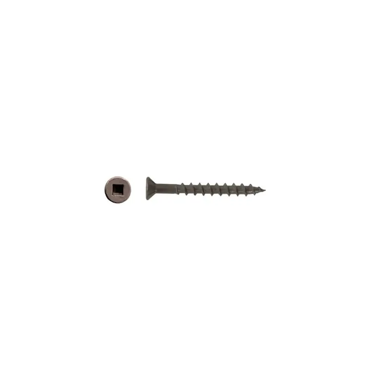 Duradrive #8 × 1-1/2-Inch Bare-Steel Construction Screws – Flat Head, Square Drive (5,000 Per Box) 1