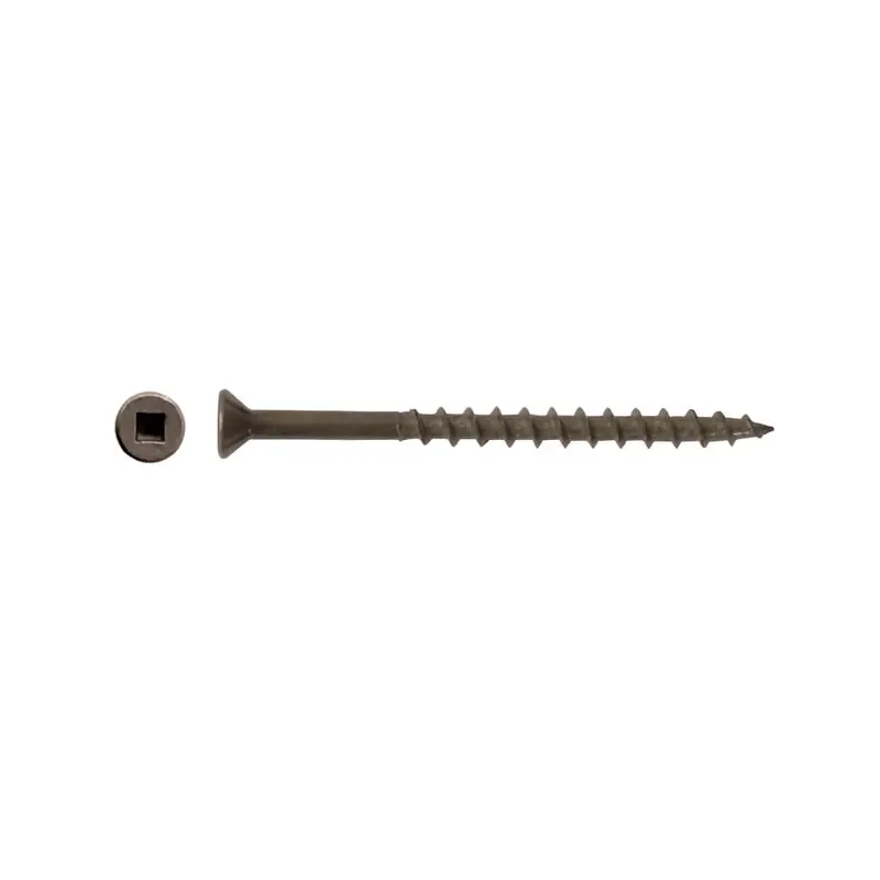 Duradrive #8 × 2-1/2 In. Bare-Steel Construction Screws – Flat Head, Square Drive (2,500/Box) 1