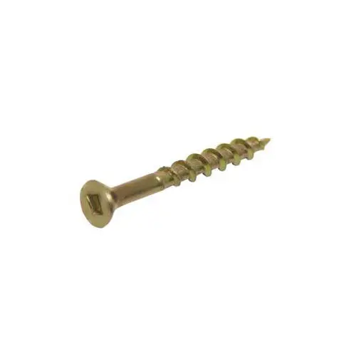 Duradrive #8 X 2.5-Inch Yellow Zinc Construction Screws — Flat Head Square Drive, 2,500 Per Box 1