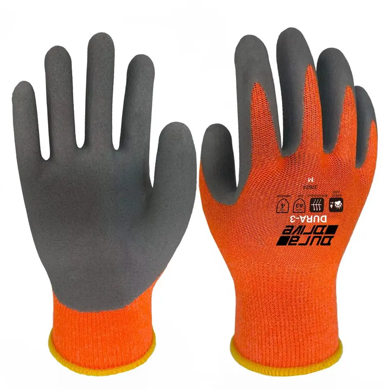 Duradrive Dura-3 Cut-Resistant Gloves – Level 3 Protection With Foam Latex Palm Coating (12 Pairs) 1