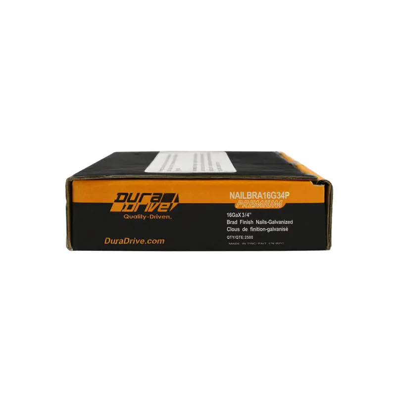 Duradrive Galvanized Brad Nails – 3/4 In, 16-Gauge (2,500-Pack) 1