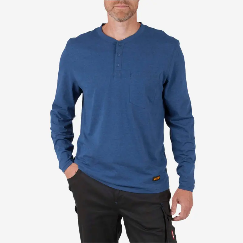 Duradrive Henley Work Shirt With Functional Chest Pocket 1