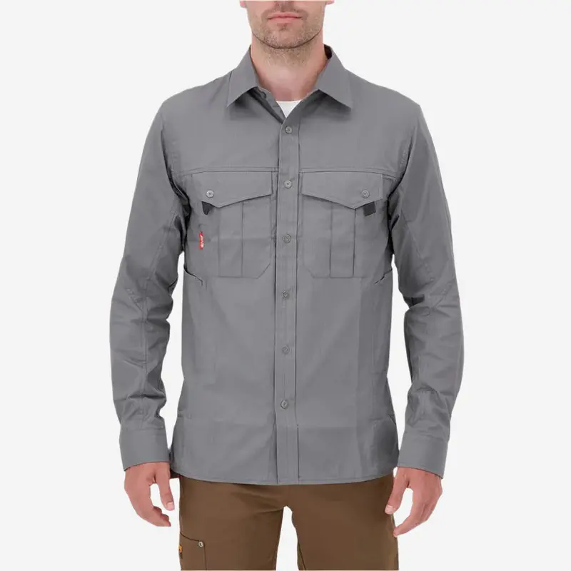 Duradrive Hero Red Label Ripstop Work Shirt – Grey, Long Sleeve 1