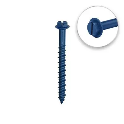 Duradrive Hex-Head Concrete Anchoring Screws – 1/4" X 3-3/4", Slot Drive, 100-Pack 1
