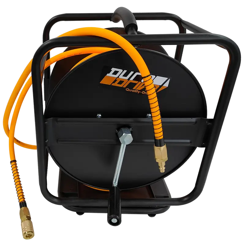 Duradrive Manual Hose Reel With 100-Foot Hybrid Polymer Air Hose (1/4-Inch) 1