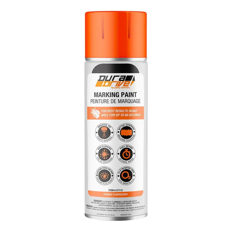 Duradrive Orange Inverted Marking Spray Paint — 16 Oz Can 1