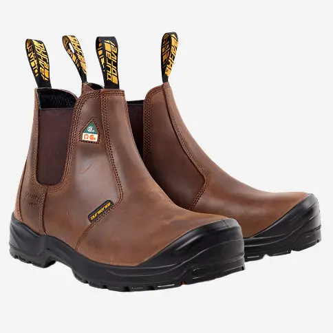 Duradrive Pronto 6-Inch Slip-On Work Boots – Water-Resistant Brown Design 1