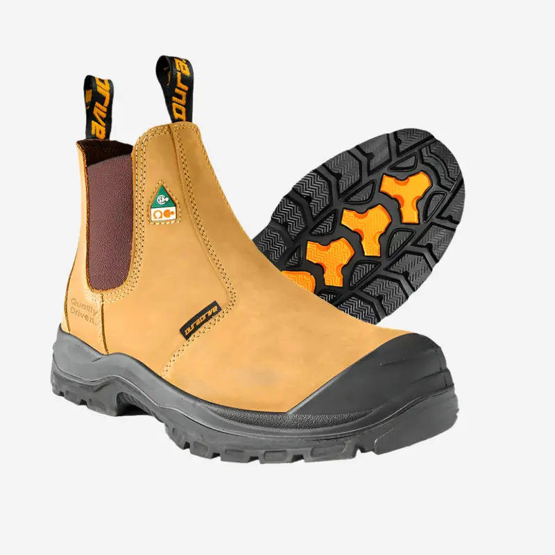 Duradrive Pronto Wheat-Colored Slip-On Work Boots – Water-Resistant, 6-Inch Height 1