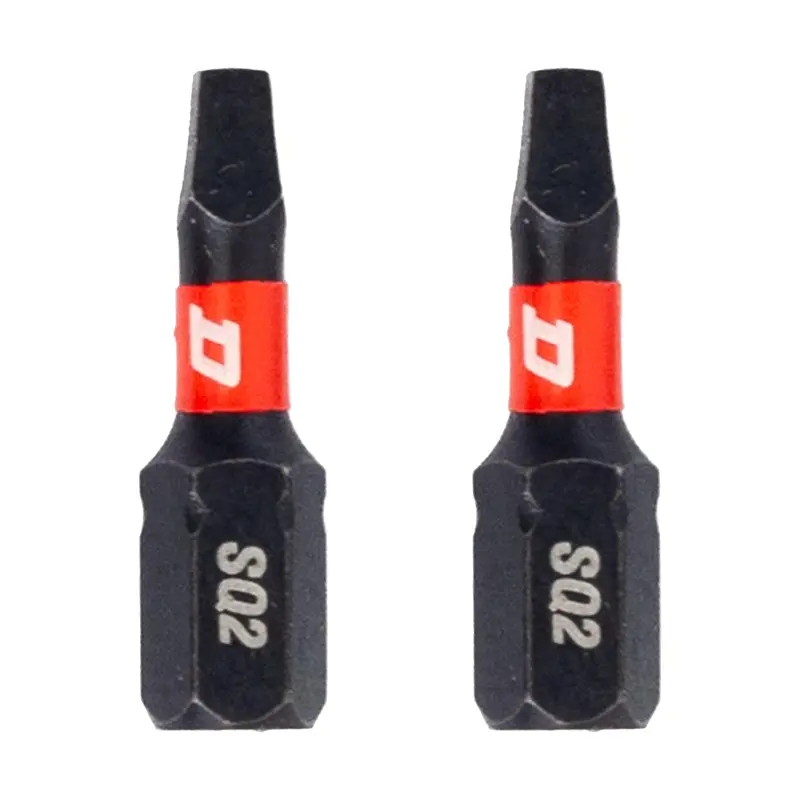 Duradrive Sq2 Compact Square Bit – 1" Length, 2-Pack 1