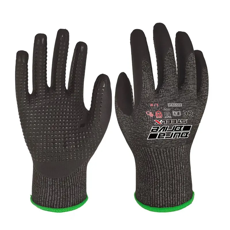 Duradrive Steel-X Cut A4 Nitrile-Dotted Work Gloves With Micro-Foam Coating – 3-Pack 1
