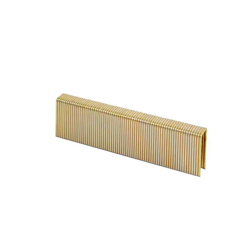 Duradrive Yellow Varnish Galvanized Staples – 1-1/4 In. X 7/16 In. Crown, 16-Gauge, 10,000-Pack (N15 Series) 1
