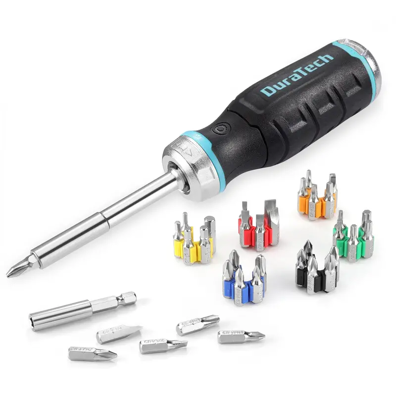 Duratech 38-Piece Ratcheting Screwdriver Set With Bit Storage 1