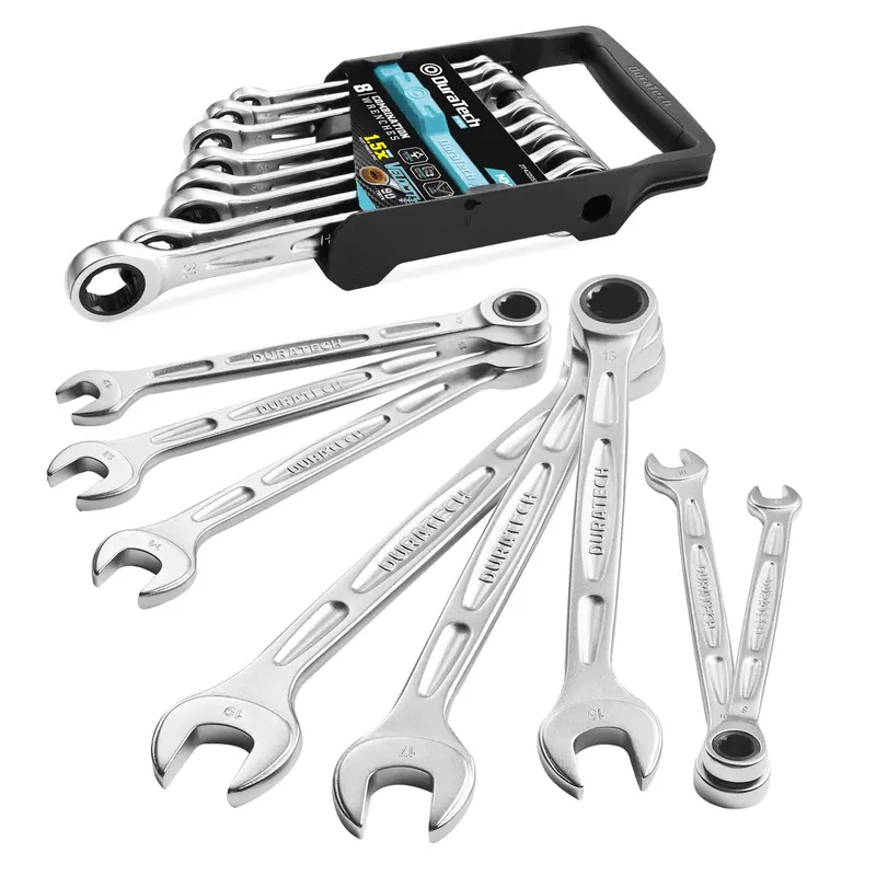 Duratech Dt402053 90-Tooth Metric Combination Ratchet Wrench 1