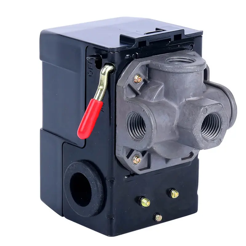 Duratwist 4-Port Pressure Control Switch – 120–150 Psi With Integrated Unloader Valve 1