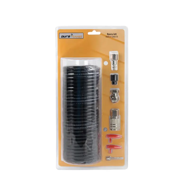 Duratwist 8-Piece Air Compressor Accessory Kit – Includes Hose And Essential Fittings 1