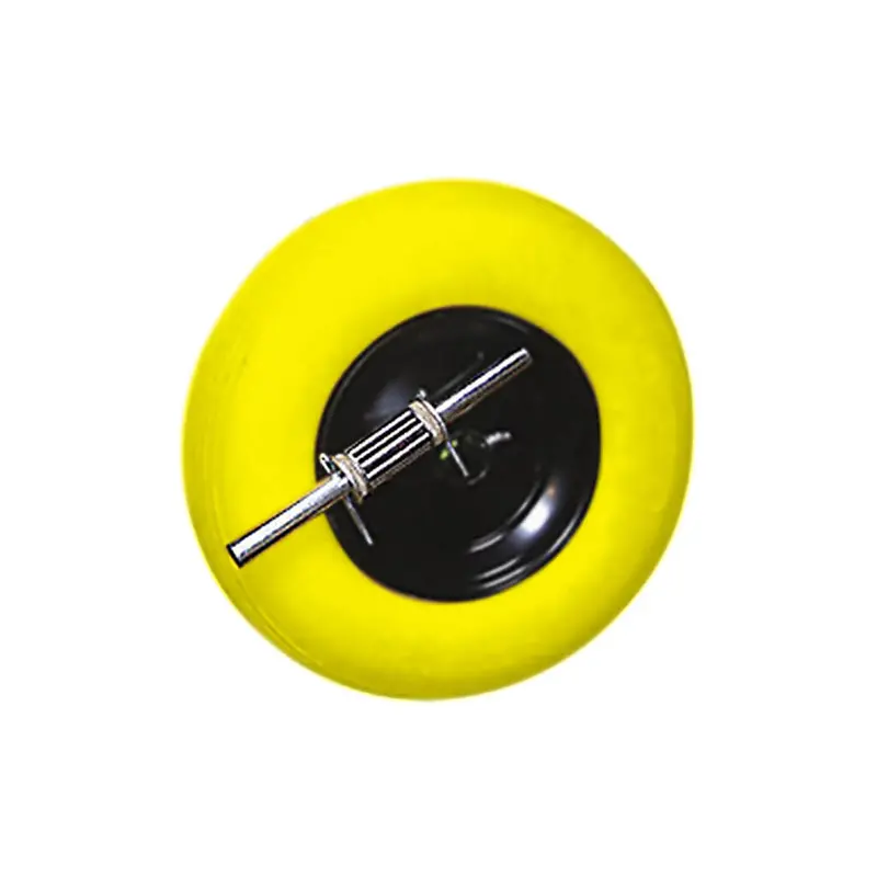 Erie E-9000268 Wheel Kit – #8 Yellow Solid Tire With Axle & Bearings For Model 1038 1