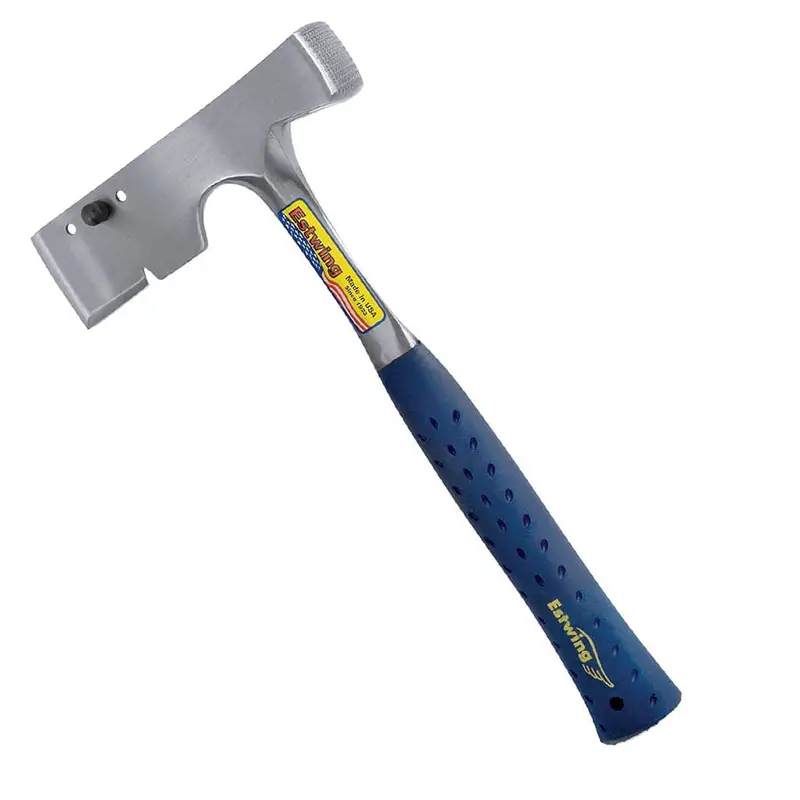 Estwing E3-S Shingler Hatchet Hammer – 2.63 Lb Milled Face, 12.5" Blue Shock Reduction Grip With Built-In Cutter 1