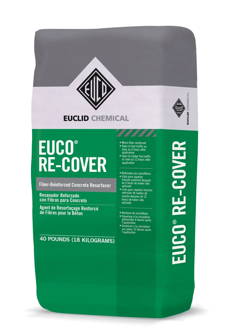 Euclid Euco Re-Cover Resurfacer – 40 Lb. Fiber-Reinforced Concrete Overlay 1