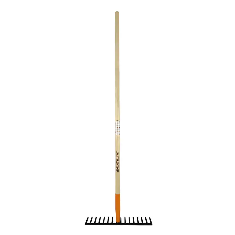Extra Heavy-Duty Rake – 60-Inch Wood Handle, 16-Tine Construction 1