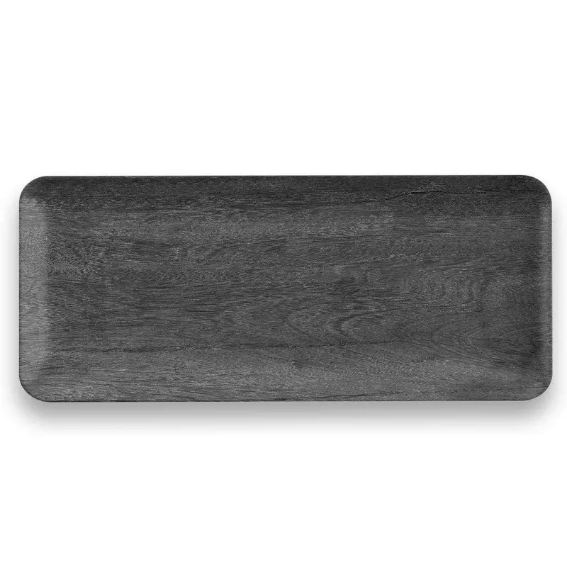 Faux Blackened Wood Serving Tray – Rustic Farmhouse Style 1