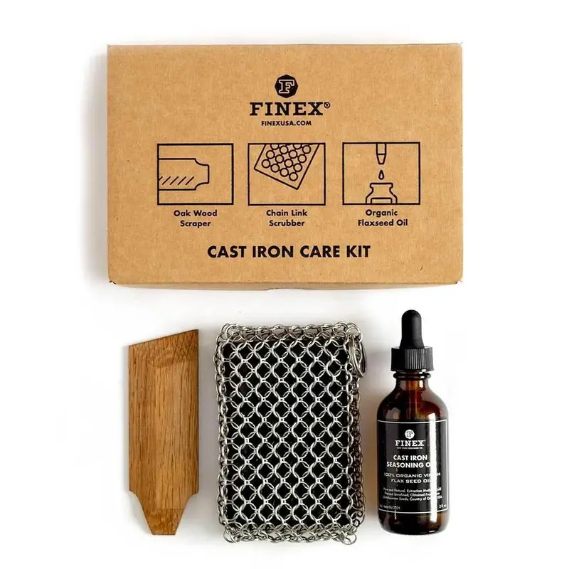 Finex Cast Iron Cleaning, Seasoning, And Maintenance Kit 1
