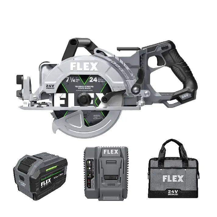Flex Fx2141R-1J 7-1/4" Rear-Handle Circular Saw Kit – 24V Brushless, Lithium-Ion 1