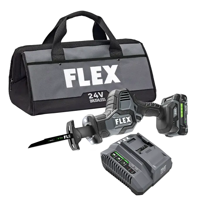 Flex Fx2241-1A One-Handed Reciprocating Saw Kit – 24V, 2.5Ah Battery Included 1