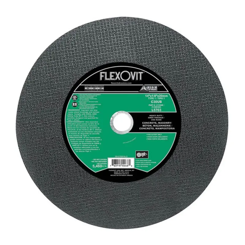 Flexovit L5703 14-Inch Concrete Cut-Off Blade – Type 1, 1/8-Inch Thick, 20Mm Arbor 1
